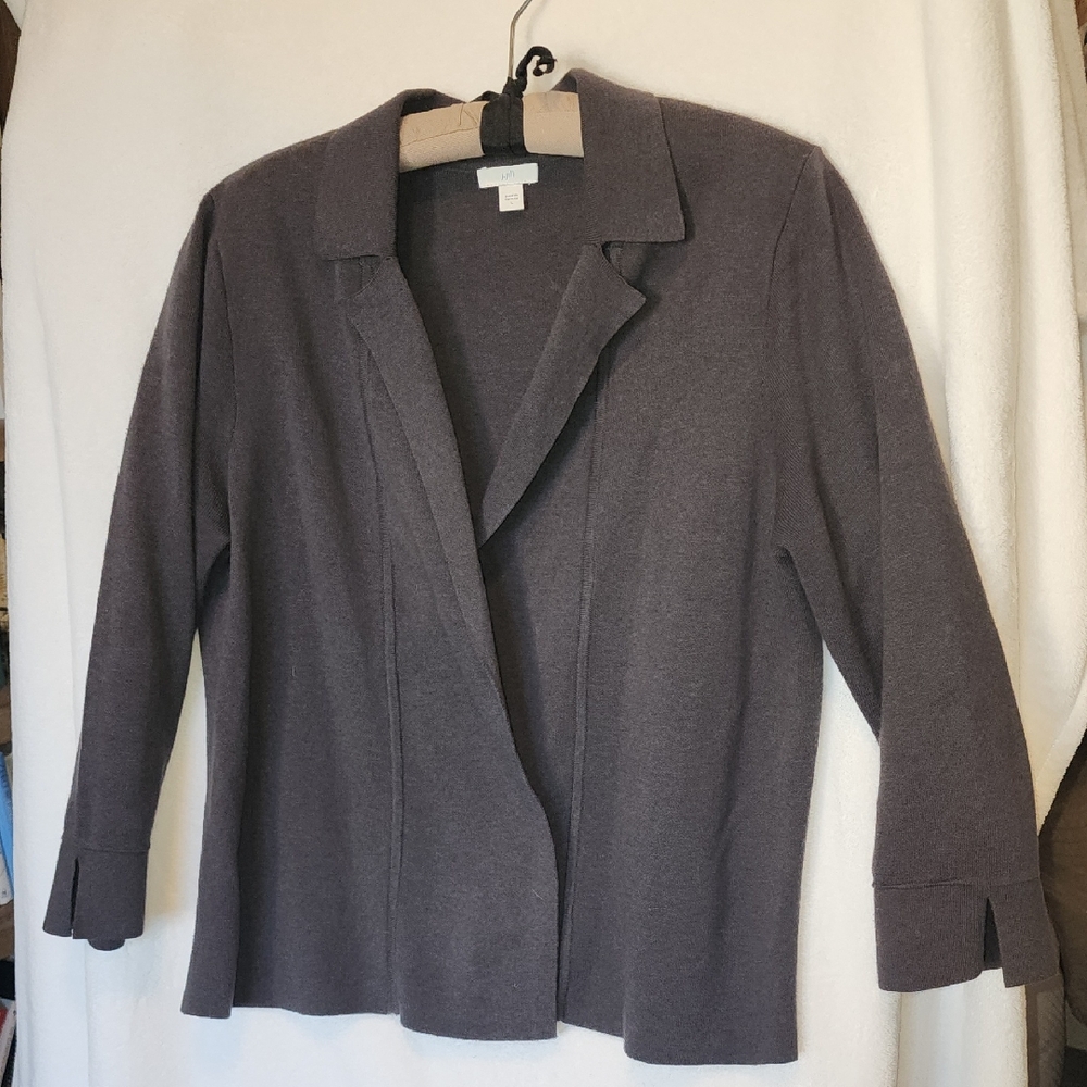 J. Jill Women's Gray Open Cardigan